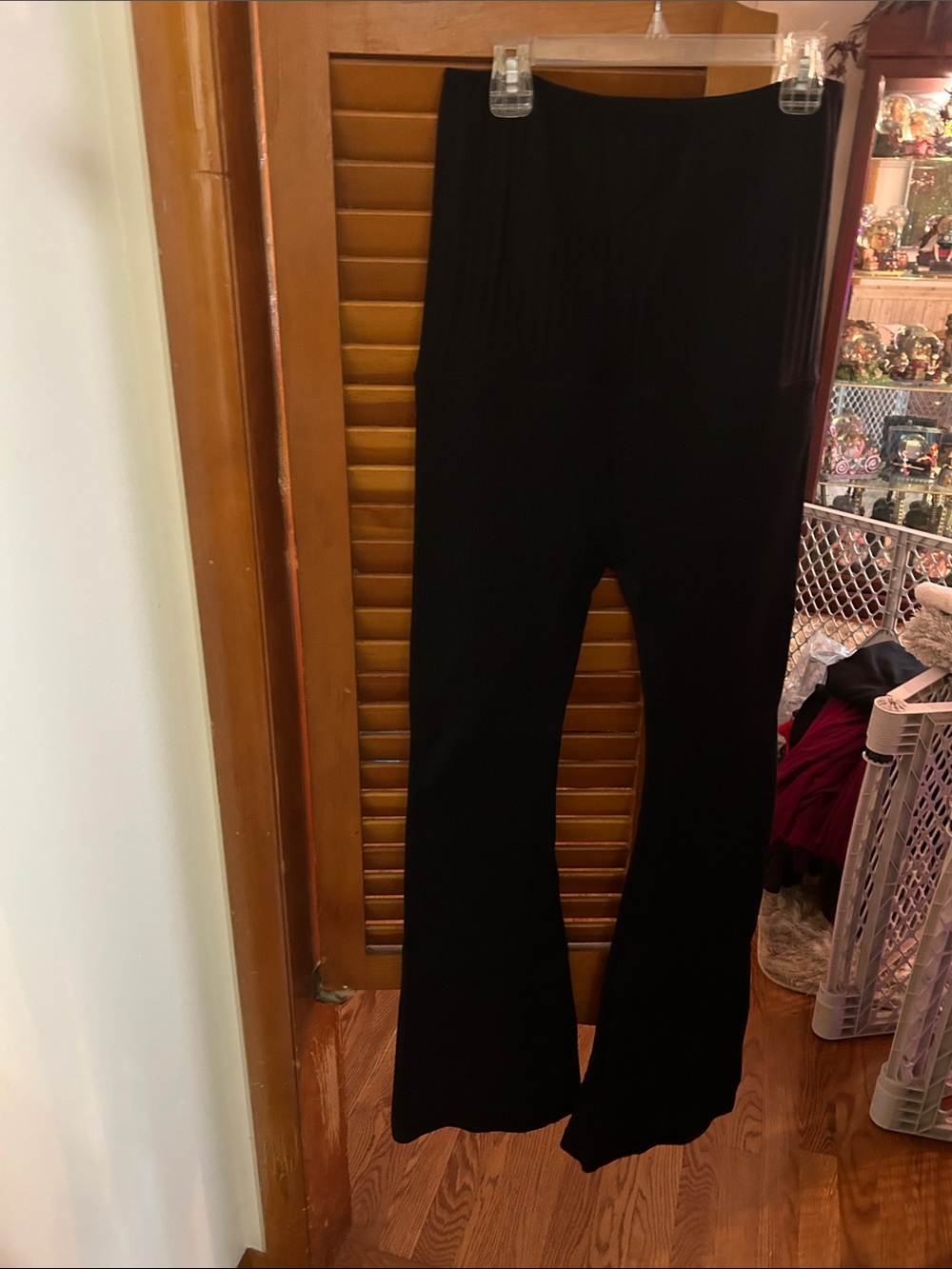 High-Rise Black Flared Women's Pants